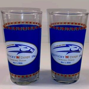 NWOT | Kentucky Derby | #136 Churchill Downs | May 1, 2010 | Julep Glass SET (2)